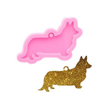 Imagem de Molde de silicone para filhotes de cachorro super brilhante molde de resina epóxi em forma de animal de estimação moldes de silicone para argila polímero chaveiro pingente molde faça você mesmo moldes de silicone