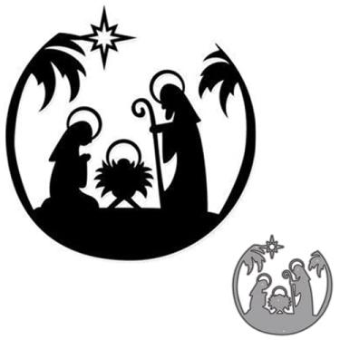 Imagem de Merry Christmas Families Moldes de Metal para Famílias, Família no Natal, Estênceis de Corte de Estrela de Anjo para Faça Você Mesmo, Álbum de Álbuns, Matrizes de Papel para Gravação em Relevo