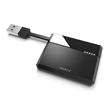 Imagem de Leitor de cartão CAC portátil, leitor de cartão inteligente militar DOD, compatibilidade universal, para Mac/Windows com indicador de LED, leitor compacto de cartão PIV e chip de identificação, gerenciamento de cabos AKERU [EAO-10]