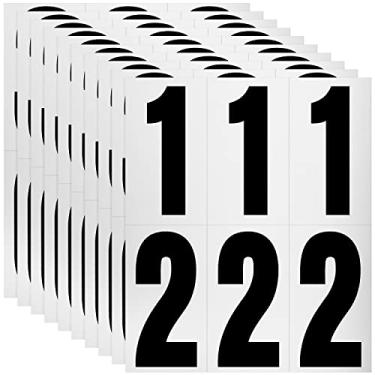 Imagem de 60 números, pacote de números adesivos reflexivos, 7,6 cm, adesivos numéricos impermeáveis para placas, portas, carros, caminhões, casa, negócios, número de endereço