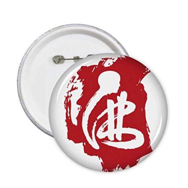 Imagem de Alfinetes de personagem vermelho alfandegário emblema botão decoração acessório 5 peças