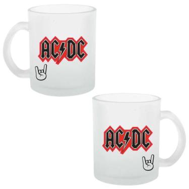 Imagem de Caneca Chopp Vidro Jateado Banda Ac Dc 325ml 1 Unidade + Caixinha - Ry