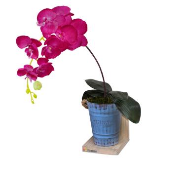 Imagem de Suporte de madeira natural para plantas e flores orquídeas vaso cachepô jardim quintal sala rústico decoração enfeite 2 peça