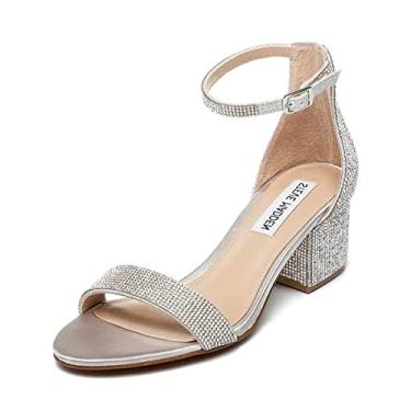 Imagem de Steve Madden Sandália feminina de salto Irenee, Strass prate, 40