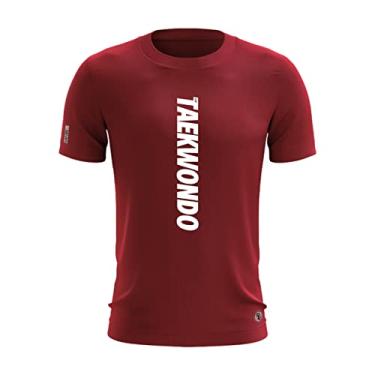 Imagem de Camiseta Taekwondo Shap Life Treino Academia Leve Cor:Bordô;Tamanho:M