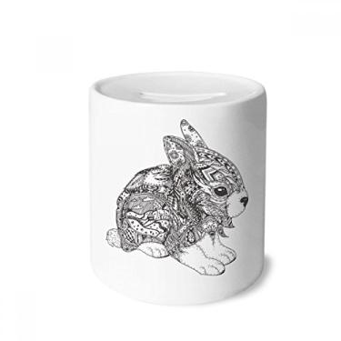 Imagem de DIYthinker Paint Rabbits Friend Company caixa de dinheiro caixa de cerâmica porta-moedas presente de cofrinho