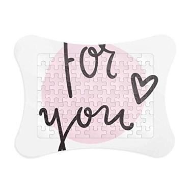 Imagem de For You — Moldura de quebra-cabeça de escrita à mão com citação rosa para casa