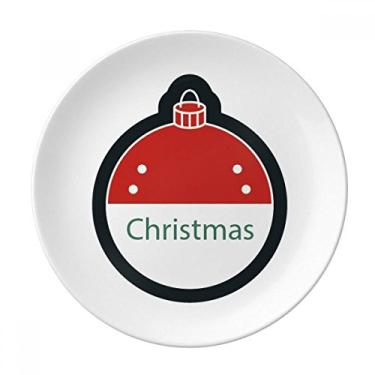Imagem de Emblema de Natal Placa de ícone de desenho de Natal Decorativa de Porcelana Salver Prato de jantar