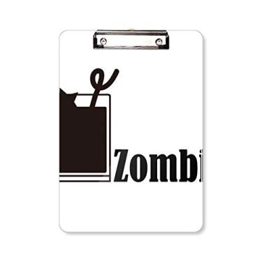Imagem de Zombie Cocktail with The Word Zombie Prancheta pasta, bloco de notas A4