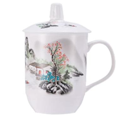 Imagem de PAYNAN Xícara de cerâmica chinesa retrô suco de leite, caneca de limão café xícara de chá para casa escritório