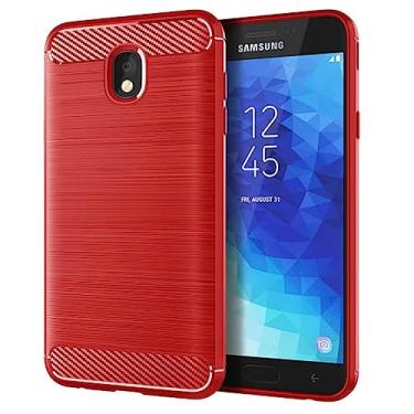 Imagem de Compatível com/substituição para Samsung Galaxy J7 Top Case capa traseira ultrafina TPU bumper SSDTXW (vermelho)