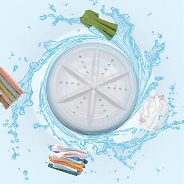 Imagem de LURI Lavadora Ultrassônica Portátil, Mini Máquina De Lavar, Para Viagem De Negócios Apartamento RV & College Rooms, Plug EUA 100-240V(4-Gear Adjustment-White)