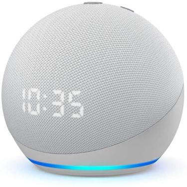 Imagem de Echo Dot 5 geração com Relógio Smart speaker com Alexa Lançamento Branco-Unissex