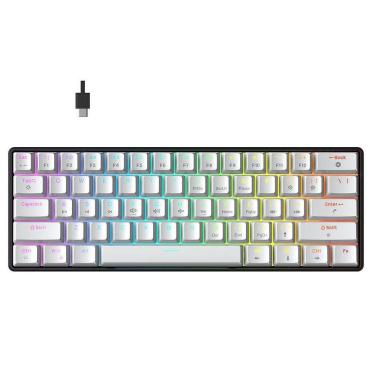 Imagem de Teclado Mecânico Gamer Force One Atlas 60%, RGB, Switch Huano Red