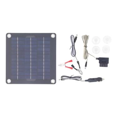 Imagem de Kit de Carregador de Bateria Solar Monocristalino de 10 W para Barco de Carro RV de Alta Eficiência, Fácil Instalação, Kit de Carregador de Bateria Solar