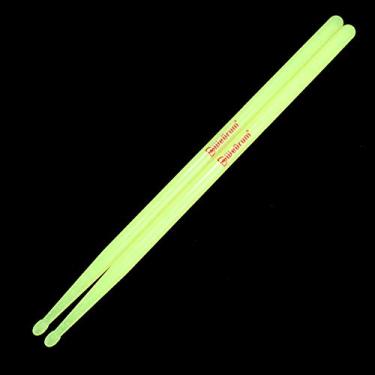 Imagem de Musfunny Baquetas de Bateria Brilhantes 5A Nylon para Bateria Luz Noturna Plástico Cool Baquetas Instrumentos Musicais Acessórios de Percussão para Adultos Profissionais (Fluorescência)