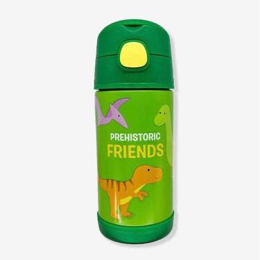 Imagem de Garrafa Térmica Infantil Click Canudo 300ml Dinossauros