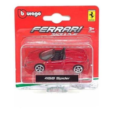 Imagem de Rp Ferrari 1/64 16Mod 458 Spider 3.0 Vermelha Burago Bburago 56000