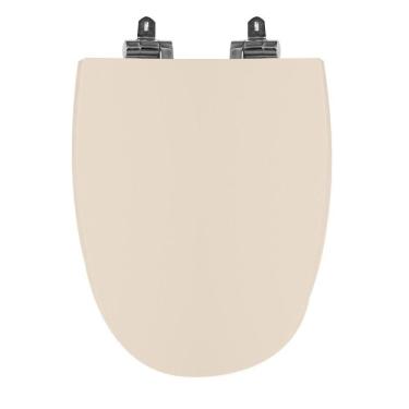 Imagem de Assento Sanitário Poliéster para Louça Monte Carlo/venice deca/belize Slow Close Cromado Amendoa