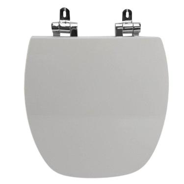 Imagem de Assento Sanitário Poliéster para Louça Thema incepa Slow Close Cromado Branco