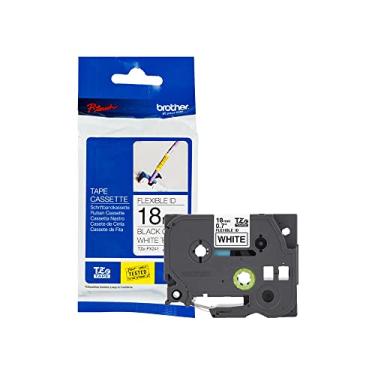 Imagem de BROTHER Fita Rotulador Tzefx-241 18mm Preto/Branco Flexível, TZEFX241