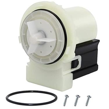 Imagem de Motor de bomba de drenagem de máquina de lavar 280187 8181684 atualizado - Compatível com máquinas de lavar Whirlpool Duet, Maytag Epic e Kenmore HE com carga frontal