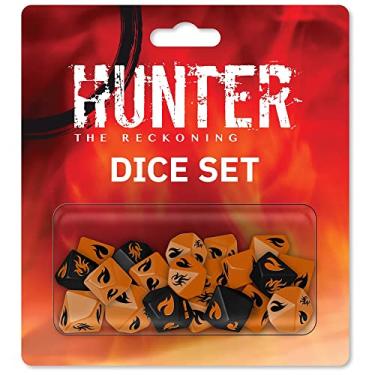Imagem de Renegade Game Studios Hunter: The Reckoning 5th Edition Dice Set - Orange & Black d10 Dice