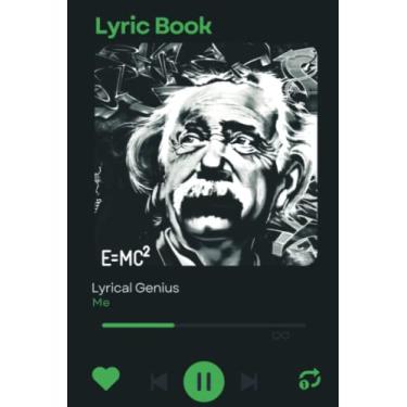 Imagem de Lyric Book: Livro de músicas preto, caderno para letras, escrita de músicas, rima, rap e poesia