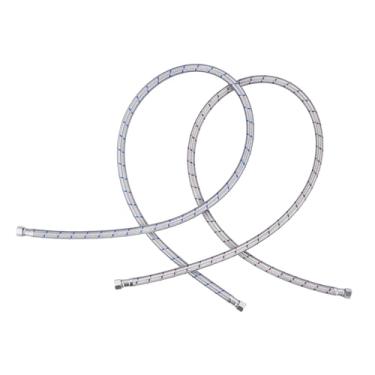Imagem de ALEASHA Linhas de fornecimento de torneira de 122 cm de comprimento, conector de mangueira flexível para torneira de 0,9 cm a 3/20.3 cm rosca de compressão fêmea de aço inoxidável trançado para