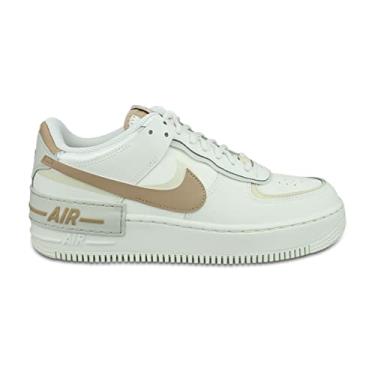 Imagem de Nike Tênis feminino de couro Air Force 1 Shadow, Bege, 8.5