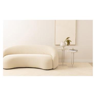 Imagem de Mesa lateral Arch- alta Mármore Calacata (off white) - Off White