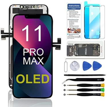 Imagem de Substituição de tela OLED para iPhone 11 Pro Max 6,5 polegadas [OLED macio, NÃO LCD], Conjunto de tela sensível ao toque com ferramentas de reparo