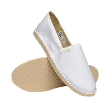 Imagem de Sandalia sapatilha alpargatas havaianas espadrille original, Branco, 3