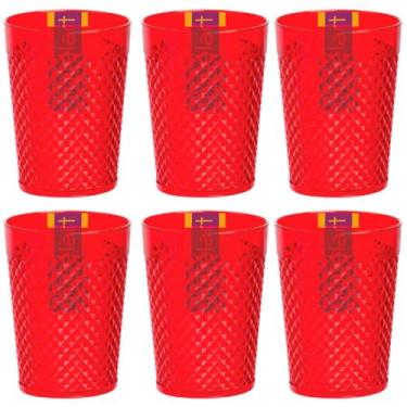 Imagem de Kit Com 22 Copos 300 Ml Diamante Crystal Em Acrílico 609-5 - Niquelart