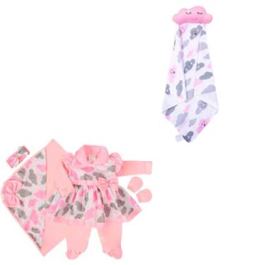 Imagem de Kit Saida Maternidade mais Naninha tema Nuvem 2 peças - Pandora Baby E