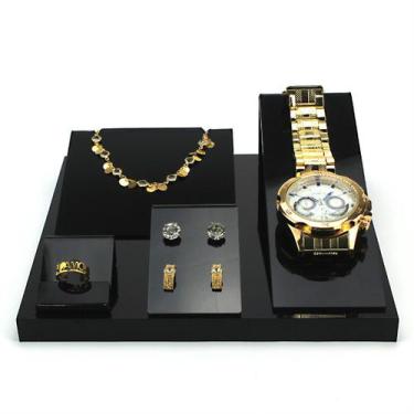 Imagem de Kit Expositor Colar Brincos Anel Joias Bijuterias top 5 pçs - OC Shop,