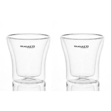Imagem de Conjunto 2 xícaras de café ou destilado com parede dupla 100ml bugatti