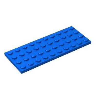 Imagem de Classic Blue Plates Bulk, Blue Plate 4x10, Building Plates Flat 10 Piece, Compatible with Lego Parts and Pieces: 4x10 Blue Plates(Color: Blue)