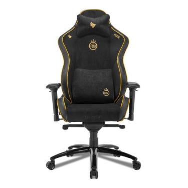 Imagem de Cadeira Gamer Pichau Omega R10 Ronaldinho, Preto e Dourado, PG-OMGS-R1