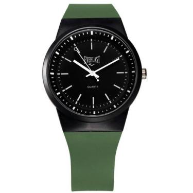 Imagem de Relógio Pulso Masculino Feminino Everlast Analógico E735, Verde Milita