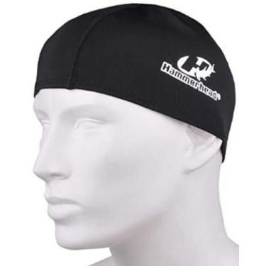 Imagem de Touca de Natação de Tecido Spandex Piscina Hammerhead, Único, Preto, U