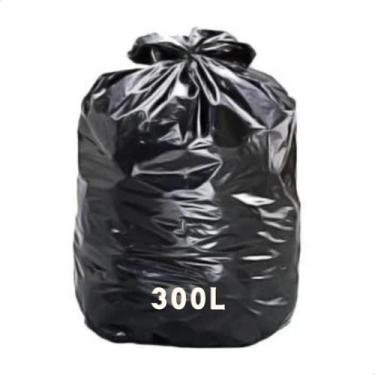 Imagem de Saco de Lixo Preto 300 Litros com 50 unidades suporta 30 kg - Sunset