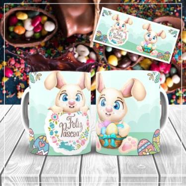 Imagem de Xícara Branca Porcelana Coelinho Coelho Páscoa + Caixinha - RYLLO, 08