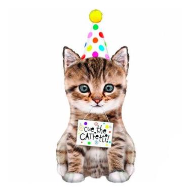 Imagem de Balão de Festa Metalizado 41'' 104cm - Cue The Cat - 1 unidade - Grabo