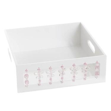 Imagem de Bandeja Borboletas Rosa Quarto Bebê Infantil Menina - Potinho de Mel