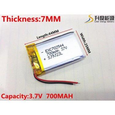 Imagem de (1pc) Pilha Bateria 3,7v 700mah  7mm X 25mm X 44mm Lacrada - KMIG