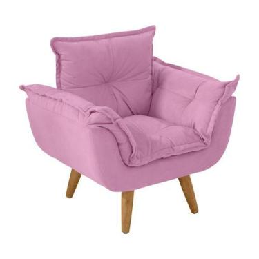 Imagem de Poltroninha Infantil Opalinha 2 a 6 anos Suede Rosa - Madeira de Ouro