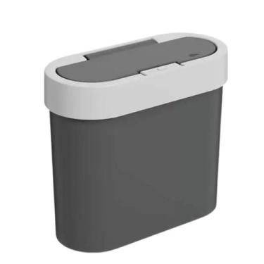 Imagem de Lixeira Flat Para Cozinha 2,8 Litros - Cinza Grafite - BRINOX