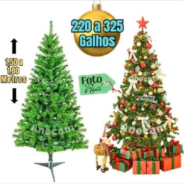 Imagem de Árvore de Natal de 1,80 cm, 400 Galhos, Base de Ferro, Galhos Fortes e de Excelente Qualidade