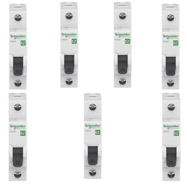 Imagem de 7 Disjuntores Schneider 25a C Interruptor 1p Proteção 3ka